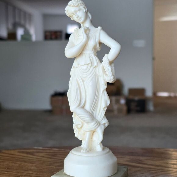 Other - VTG G. Carusi Italian Alabaster Sculpture - Classical Goddess on Marble